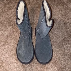 Size 9 women’s Ukala fur quilt boots